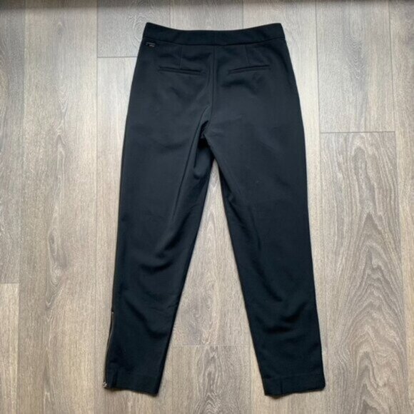 Wilfred Aritzia Pants Trousers Straight leg zipper ankle pleated Black Size 0 - Picture 11 of 15